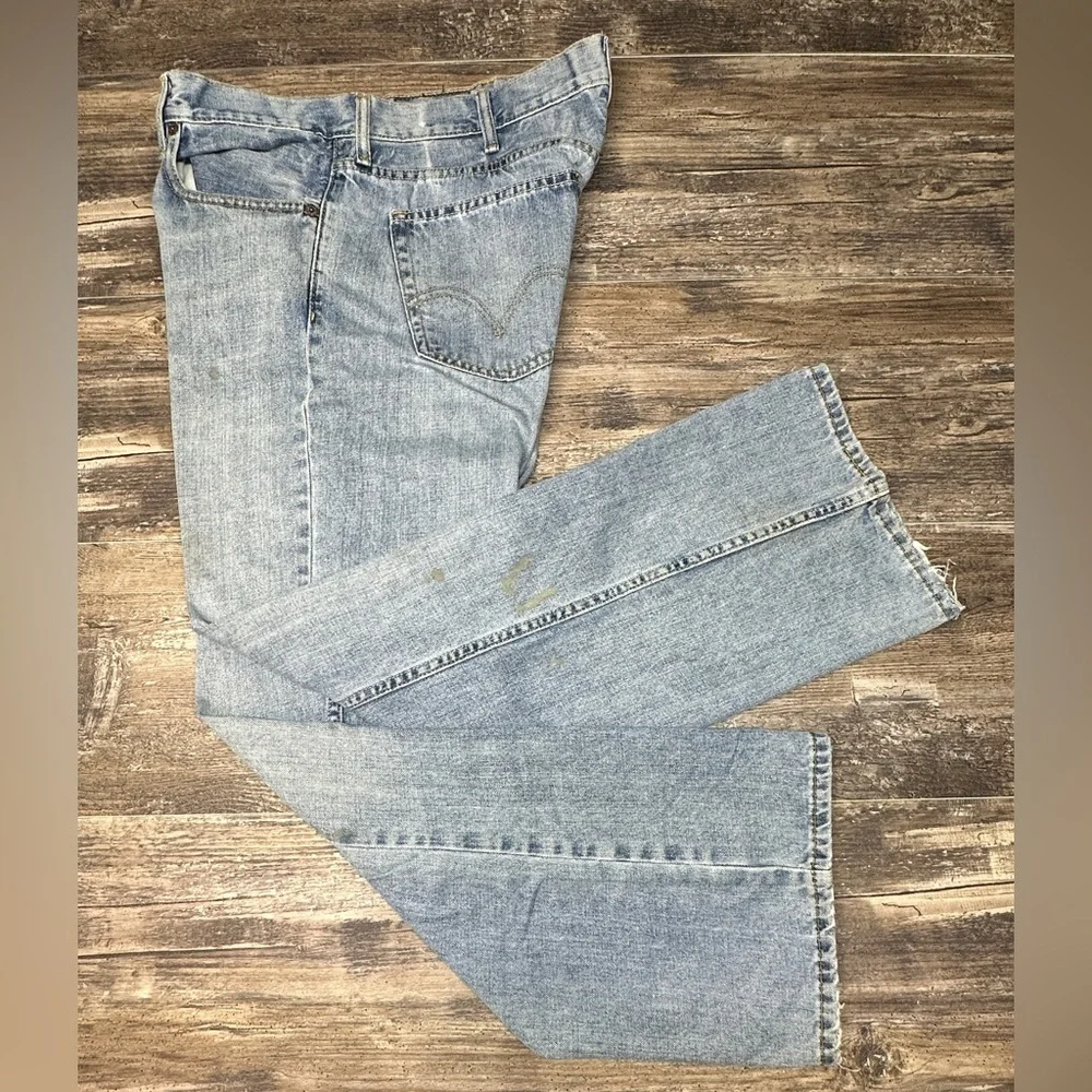 Levi’s 527 Bootcut Jeans Distressed Workwear Denim 38x30